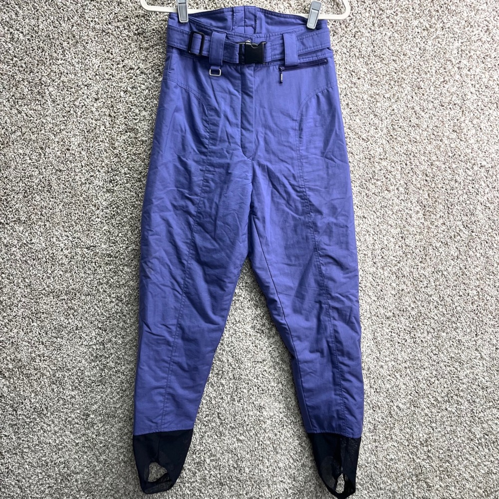 Obermeyer Snow Pants Women's 8 Purple‎ Stiletto Insulated Nylon Stirrup Ski